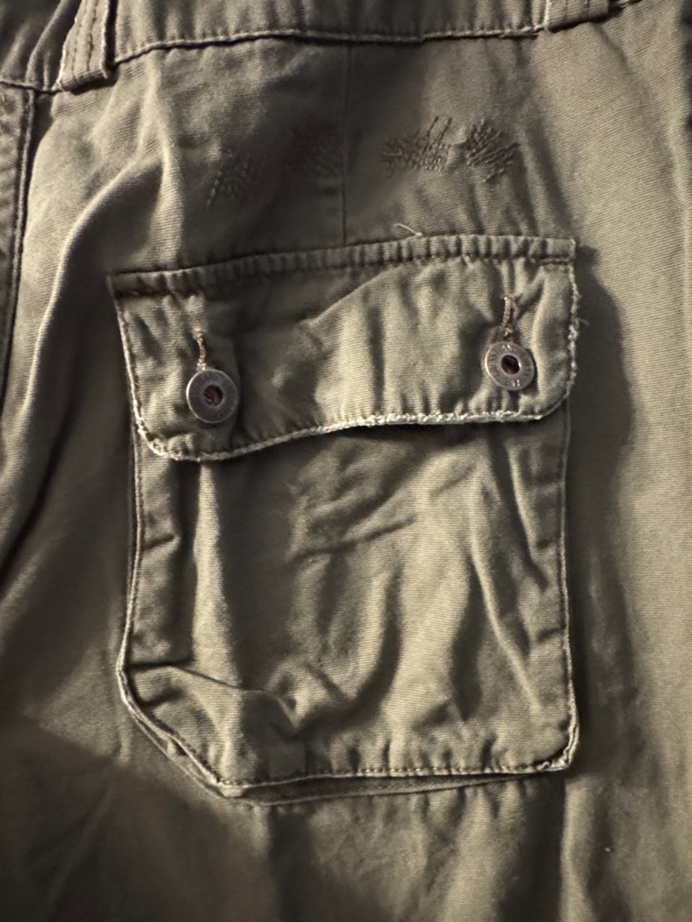 Guess 90’s Y2K Men's Olive Green Button-Fly Destressed Chinos - Picture 10 of 14